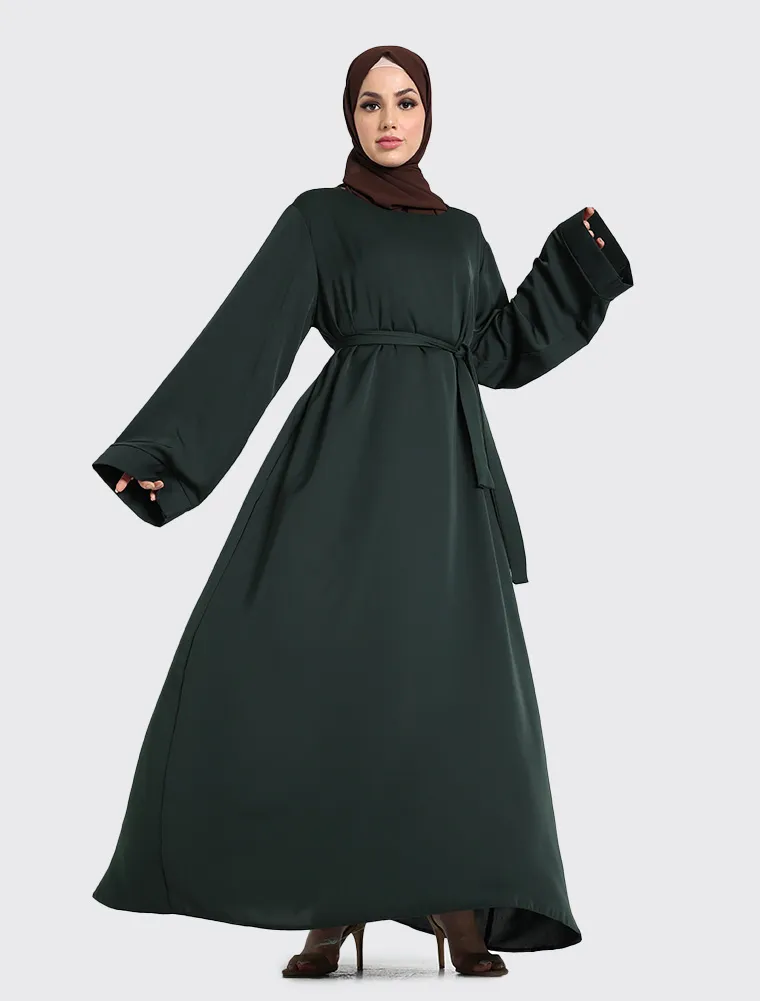 Green Plain Abaya